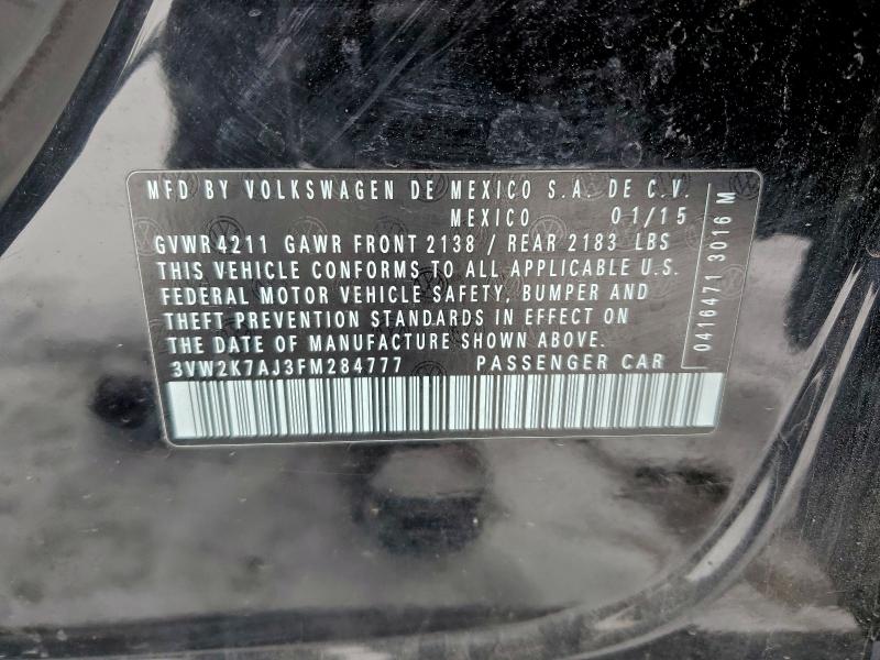 Продаж на аукціоні авто 2015 Volkswagen Jetta Base, vin: 3VW2K7AJ3FM284777, номер лоту: 95479225