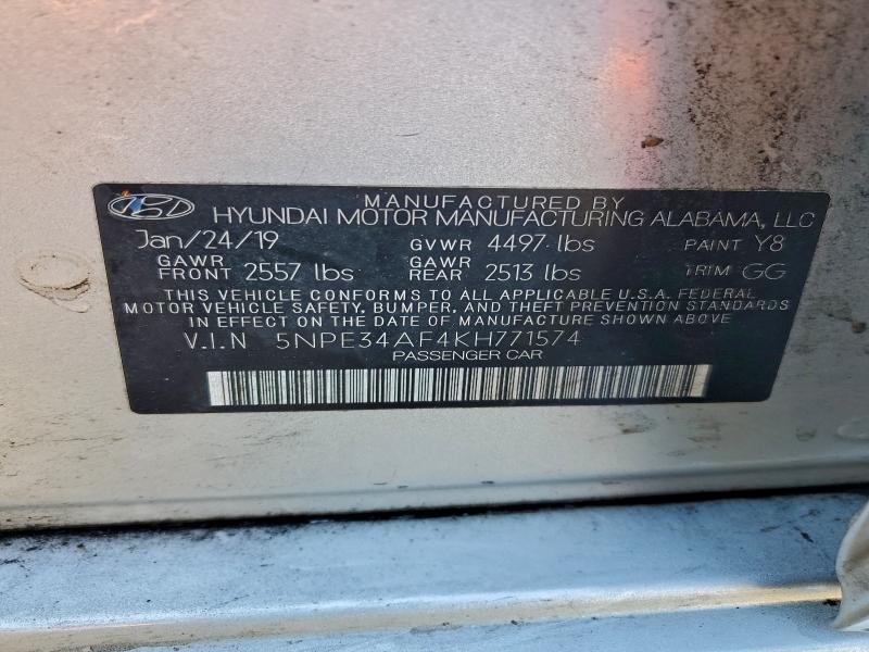Продажа на аукционе авто 2019 Hyundai Sonata Lim, vin: 5NPE34AF4KH771574, номер лота: 98456225