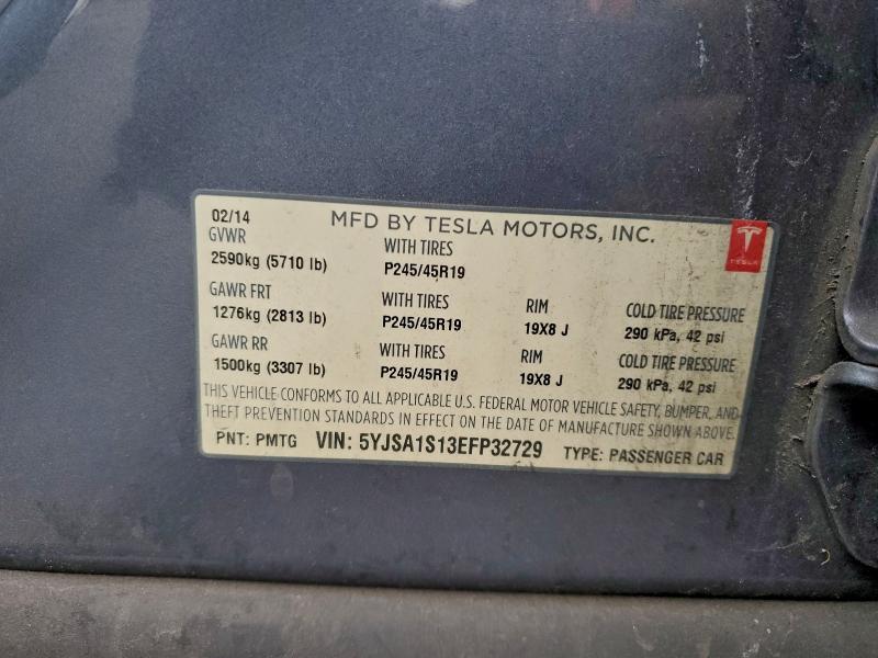 Aukcja sprzedaży 2014 Tesla Model S, vin: 5YJSA1S13EFP32729, numer aukcji: 95800385