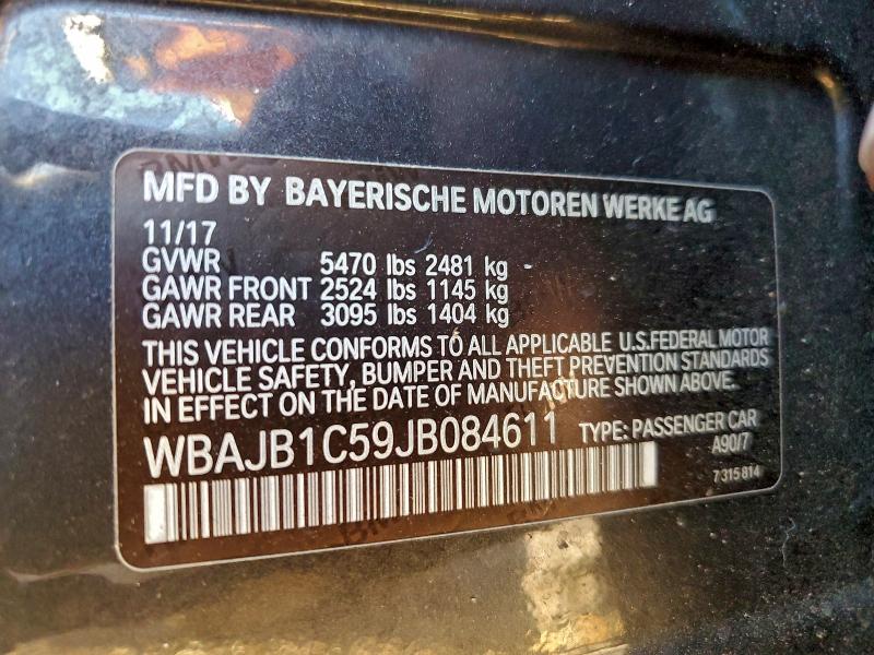 97210965 :رقم المزاد ، WBAJB1C59JB084611 vin ، 2018 Bmw 530xe مزاد بيع