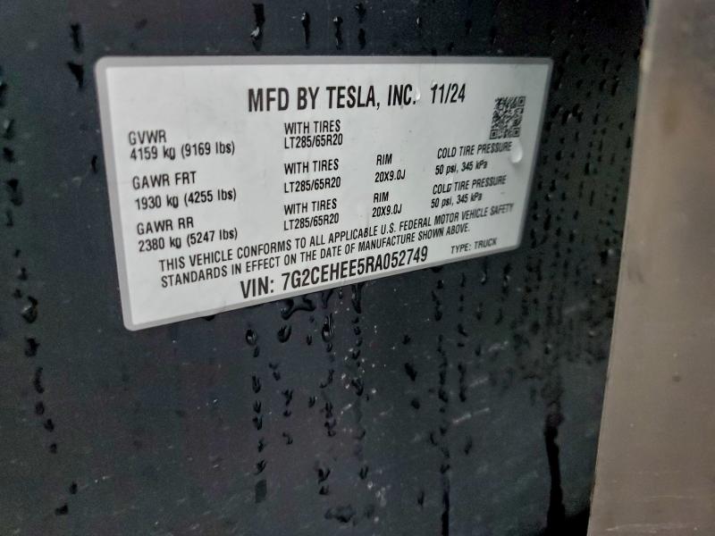 Продажа на аукционе авто 2024 Tesla Cybertruck, vin: 7G2CEHEE5RA052749, номер лота: 93709695