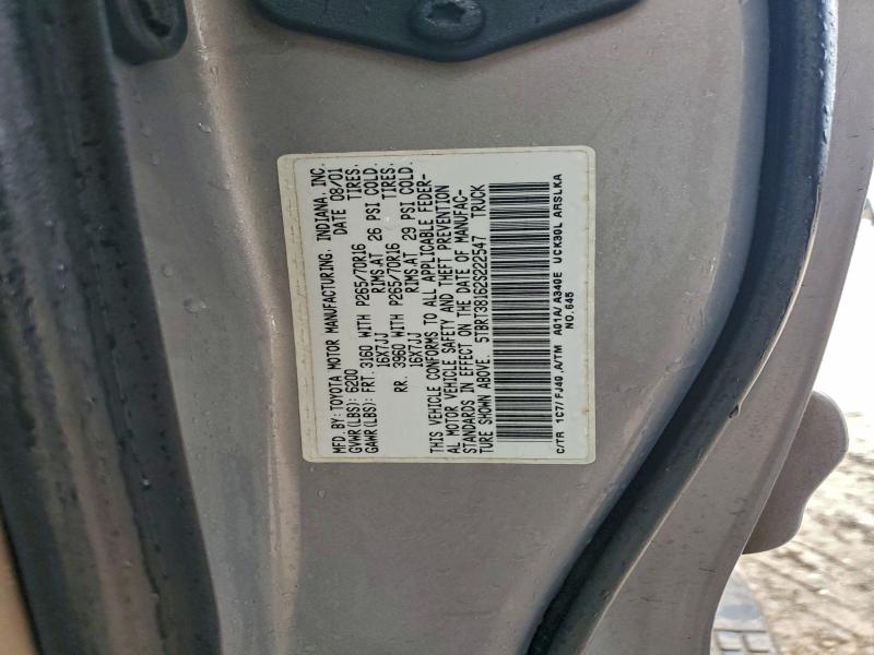 Продажа на аукционе авто 2002 Toyota Tundra, vin: 5TBRT38162S222547, номер лота: 97425745