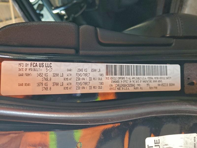 Продаж на аукціоні авто 2017 Jeep Grand Cherokee, vin: 1C4RJEAG6HC929942, номер лоту: 97180025