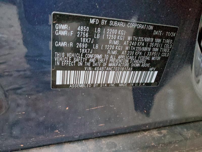 Продажа на аукционе авто 2025 Subaru Outback Li, vin: 4S4BTANC7S3181748, номер лота: 97838055