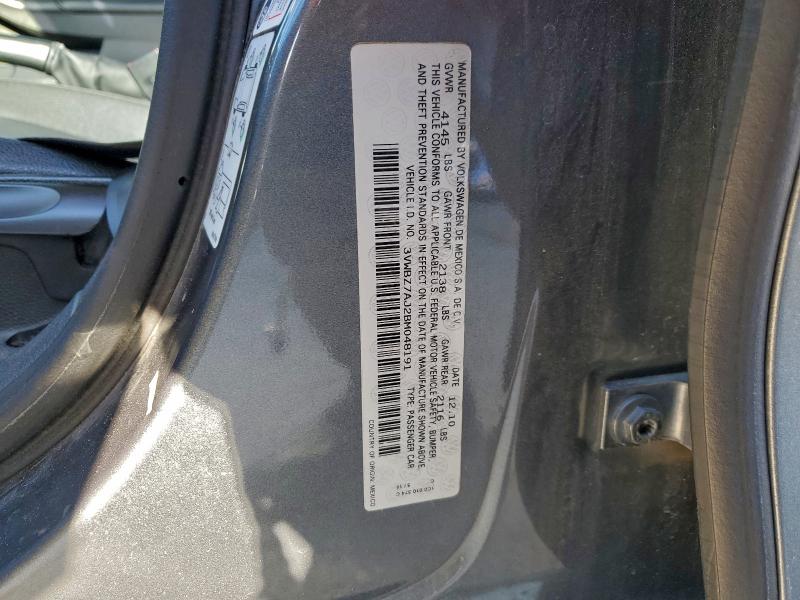 96570555 :رقم المزاد ، 3VWBZ7AJ2BM048191 vin ، 2011 Volkswagen Jetta مزاد بيع
