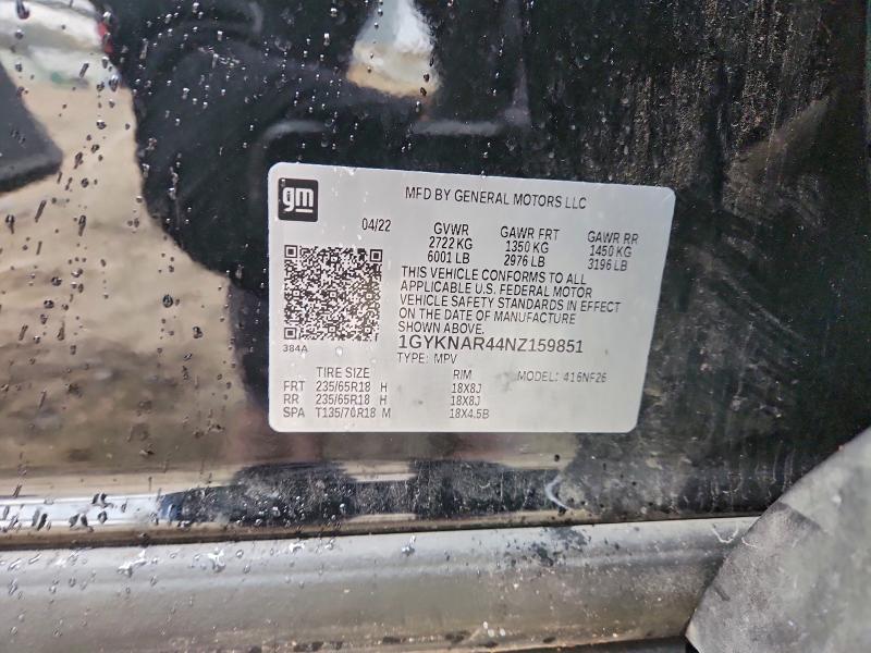 Aukcja sprzedaży 2022 Cadillac Xt5, vin: 1GYKNAR44NZ159851, numer aukcji: 94574855