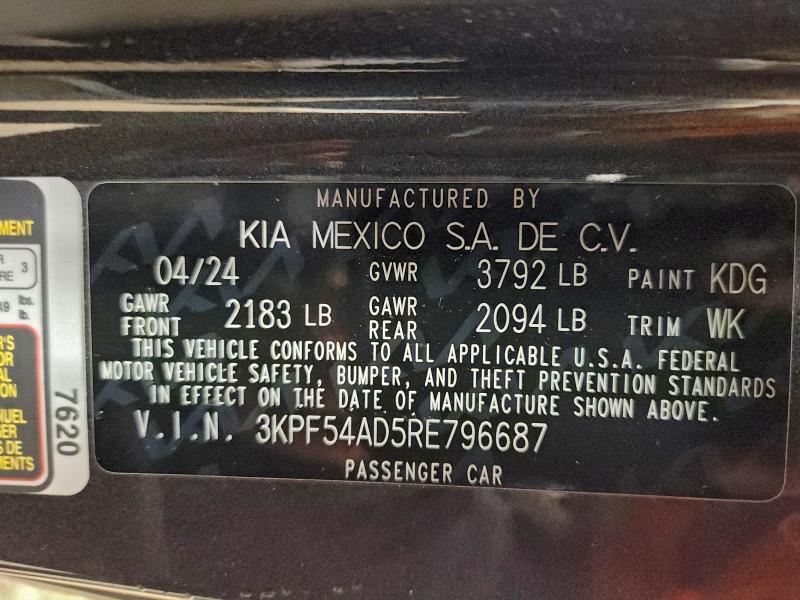 Продажа на аукционе авто 2024 Kia Forte, vin: 3KPF54AD5RE796687, номер лота: 92935315