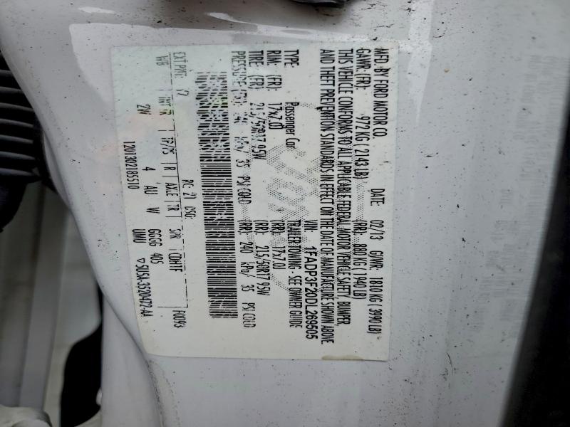 94784875 :رقم المزاد ، 1FADP3F20DL269505 vin ، 2013 Ford Focus مزاد بيع