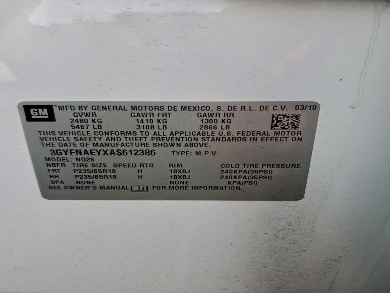 Продажа на аукционе авто 2010 Cadillac Srx Luxury, vin: 3GYFNAEYXAS612386, номер лота: 95801735