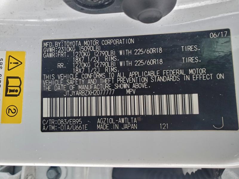 Продаж на аукціоні авто 2017 Lexus Nx, vin: JTJYARBZXH2077777, номер лоту: 94935895