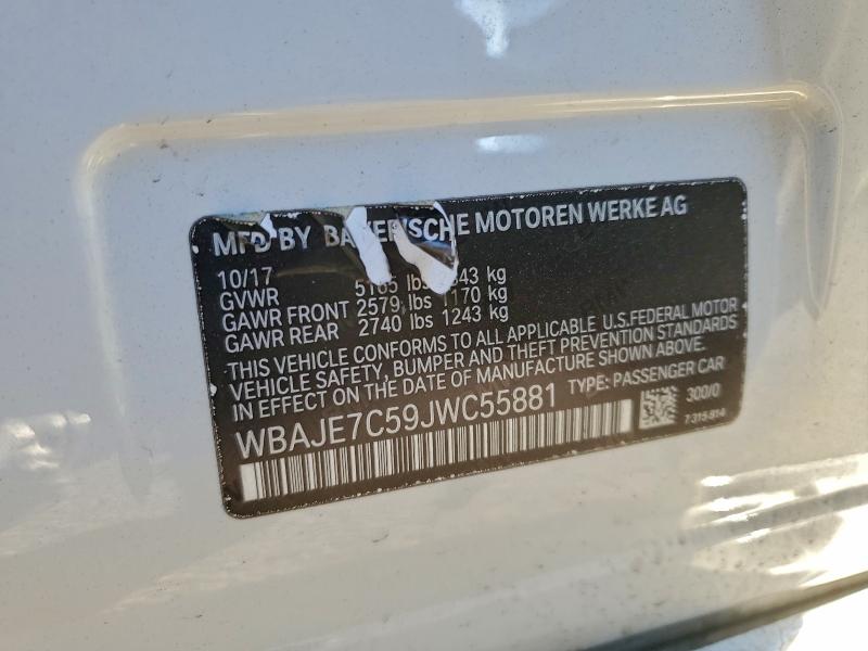 Продажа на аукционе авто 2018 Bmw 540, vin: WBAJE7C59JWC55881, номер лота: 96703765