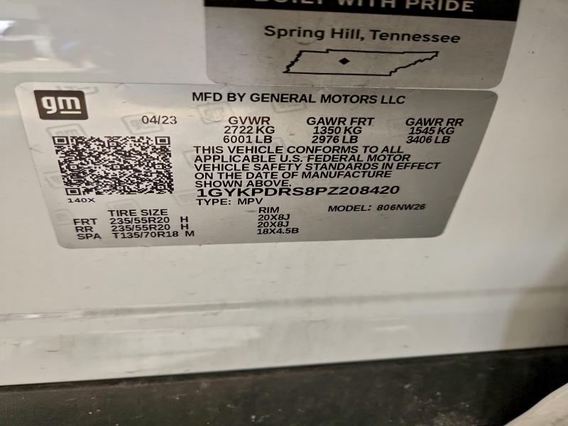 Продаж на аукціоні авто 2023 Cadillac Xt6 Premiu, vin: 1GYKPDRS8PZ208420, номер лоту: 96609325