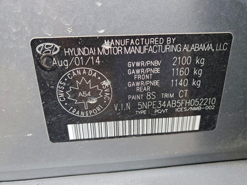 96578735 :رقم المزاد ، 5NPE34AB5FH052210 vin ، 2015 Hyundai Sonata Spo مزاد بيع