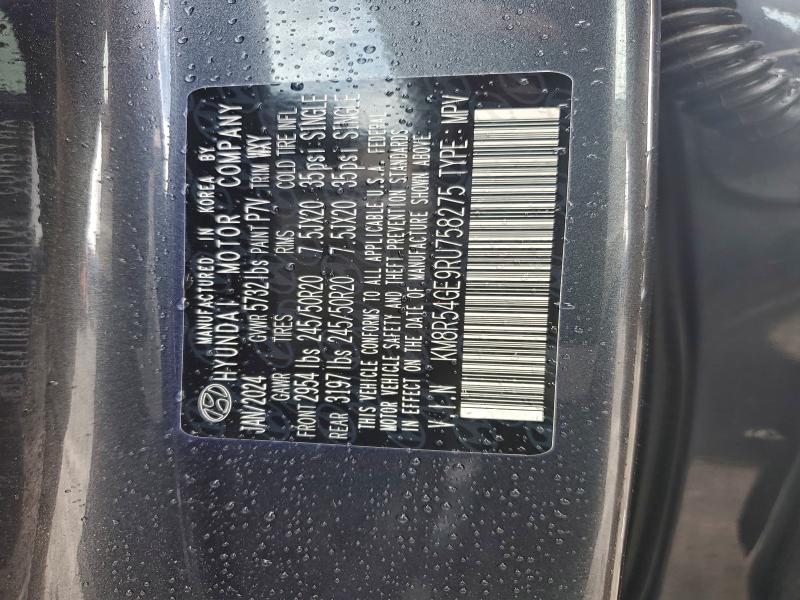 2024 Hyundai Palisade მანქანა იყიდება აუქციონზე, vin: KM8R54GE9RU758275, აუქციონის ნომერი: 96472885