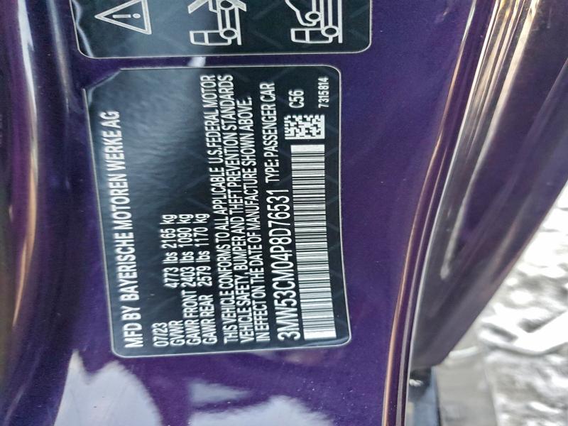 Aukcja sprzedaży 2023 Bmw M240xi, vin: 3MW53CM04P8D76531, numer aukcji: 97254145