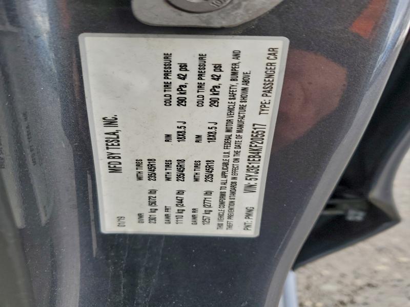 Aukcja sprzedaży 2019 Tesla Model 3, vin: 5YJ3E1EB4KF205517, numer aukcji: 97936415