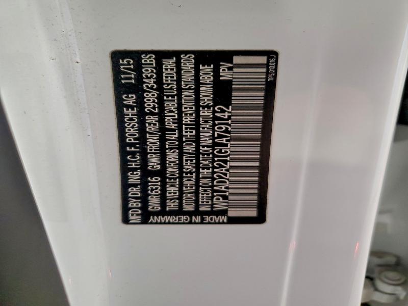 2016 Porsche Cayenne Gt მანქანა იყიდება აუქციონზე, vin: WP1AD2A21GLA79142, აუქციონის ნომერი: 97755205
