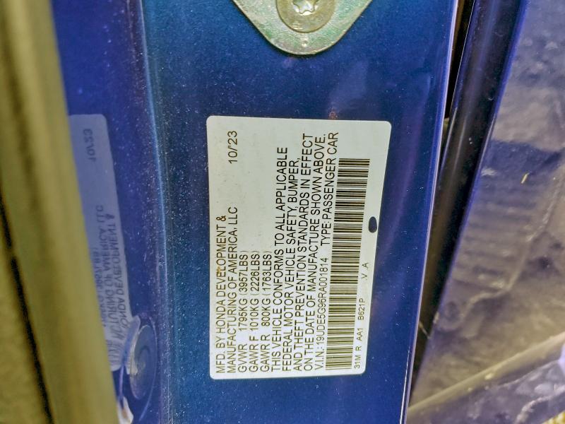 Продаж на аукціоні авто 2024 Acura Integra, vin: 19UDE5G96RA001814, номер лоту: 97745965