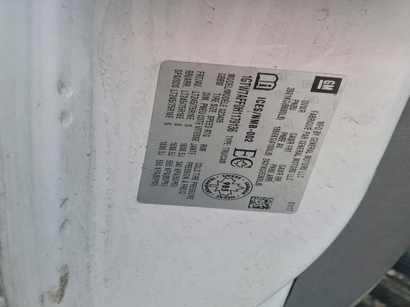 Aukcja sprzedaży 2021 Chevrolet Express G3, vin: 1GB0GSF74M1163282, numer aukcji: 97378905