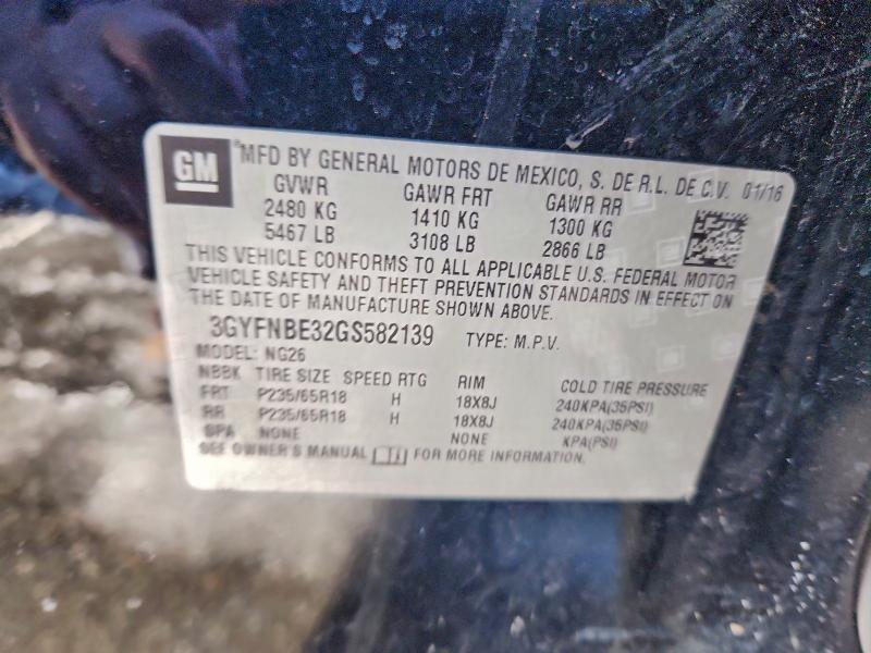 Aukcja sprzedaży 2016 Cadillac Srx, vin: 3GYFNBE32GS582139, numer aukcji: 97143015