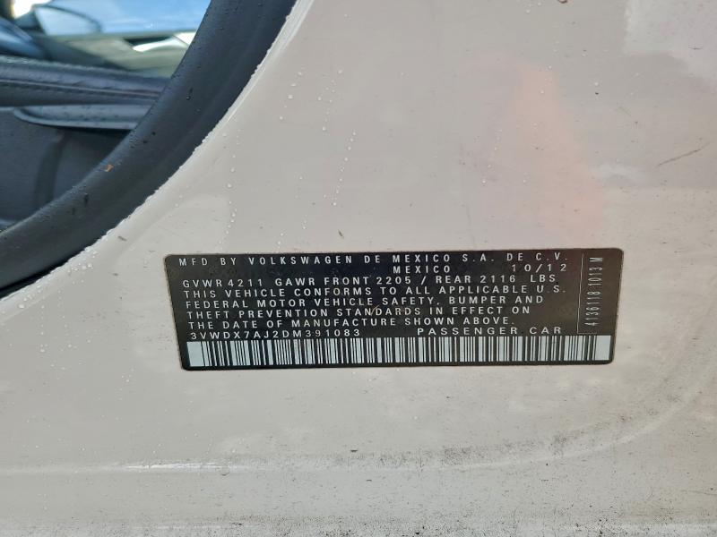 Продажа на аукционе авто 2013 Volkswagen Jetta, vin: 3VWDX7AJ2DM391083, номер лота: 94679725