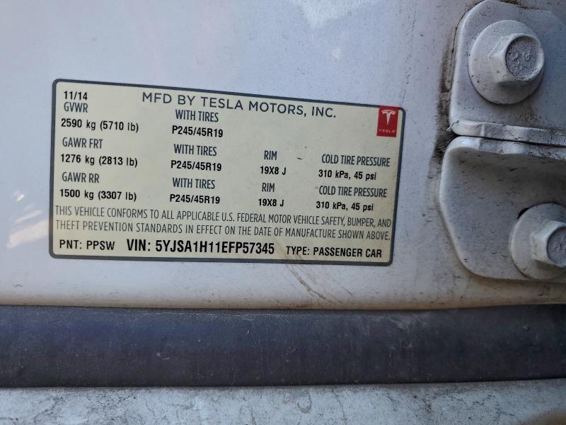 Продажа на аукционе авто 2014 Tesla Model S, vin: 5YJSA1H11EFP57345, номер лота: 96141425