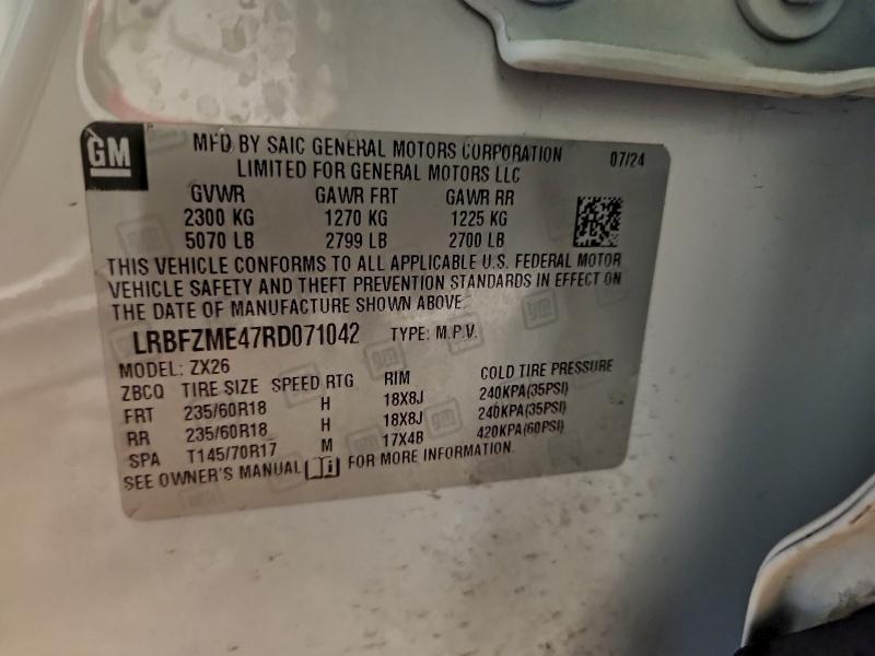 Продаж на аукціоні авто 2024 Buick Envision, vin: LRBFZME47RD071042, номер лоту: 96666245