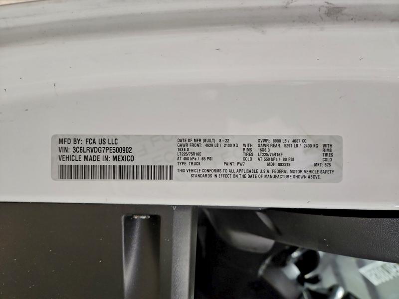 Aukcja sprzedaży 2023 Ram Promaster, vin: 3C6LRVDG7PE500902, numer aukcji: 93881655