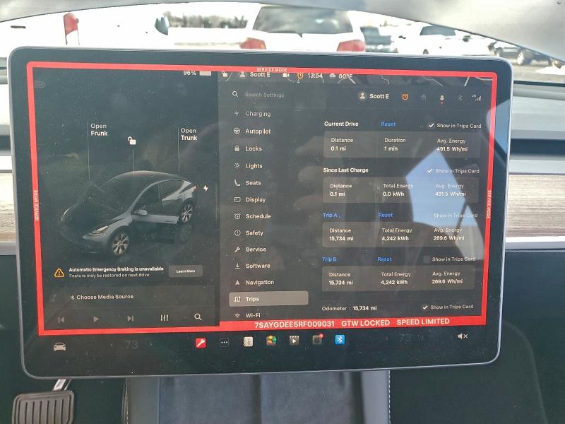 Продаж на аукціоні авто 2024 Tesla Model Y, vin: 7SAYGDEE5RF009031, номер лоту: 95002575