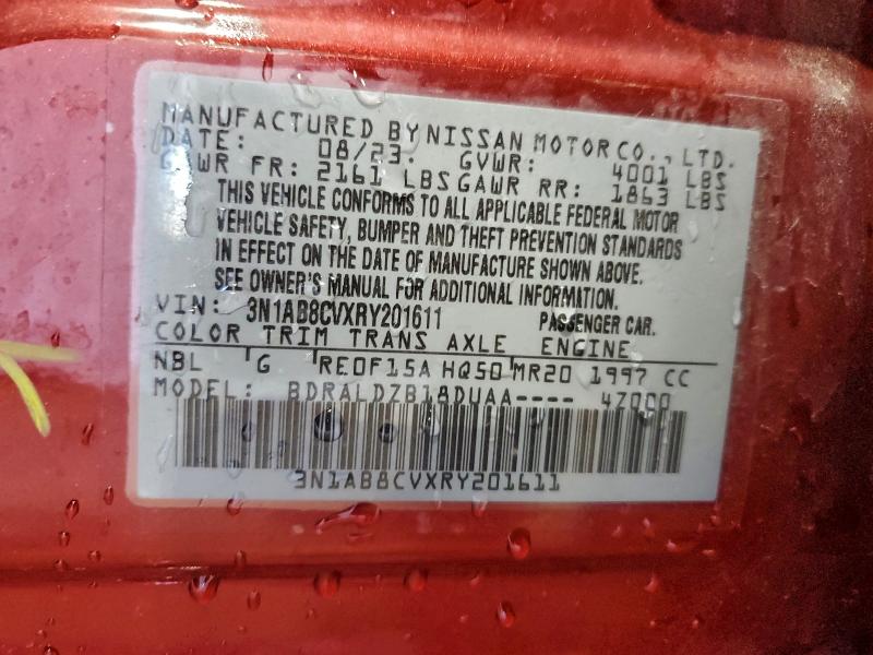 Aukcja sprzedaży 2024 Nissan Sentra Sv, vin: 3N1AB8CVXRY201611, numer aukcji: 96635145