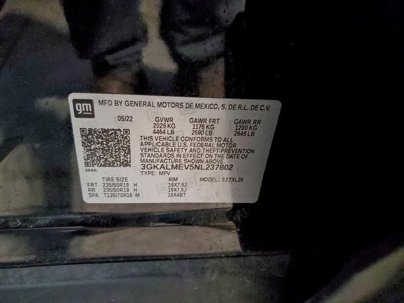 Aukcja sprzedaży 2022 Gmc Terrain, vin: 3GKALMEV5NL237802, numer aukcji: 95309565
