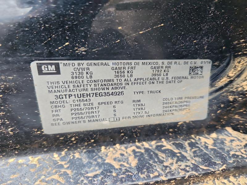 Продаж на аукціоні авто 2014 Gmc Sierra C15, vin: 3GTP1UEH7EG354926, номер лоту: 97928455