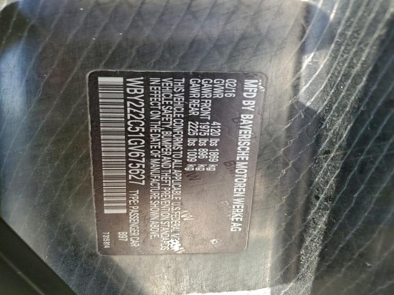 Продажа на аукционе авто 2016 Bmw I8, vin: WBY2Z2C51GV675627, номер лота: 96580635