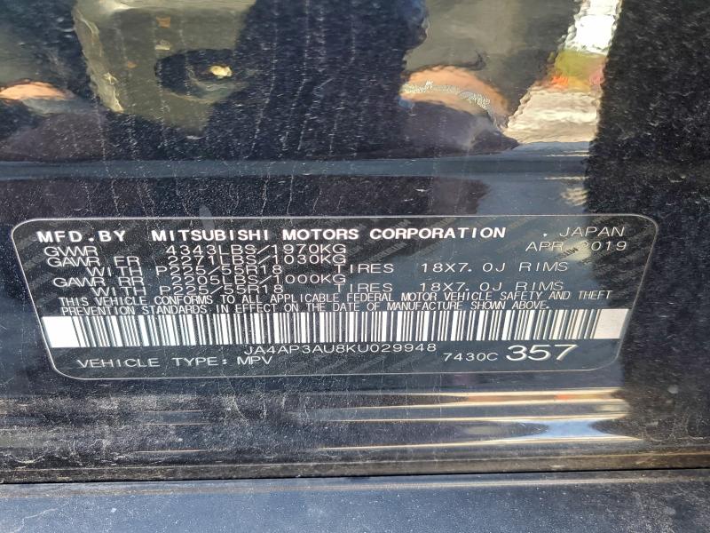 Продаж на аукціоні авто 2019 Mitsubishi Outlander Sport, vin: JA4AP3AU8KU029948, номер лоту: 97399115