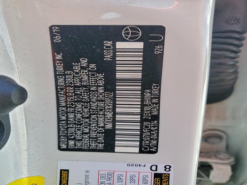 Продаж на аукціоні авто 2019 Toyota C-hr Xle, vin: NMTKHMBX1KR095122, номер лоту: 97869485