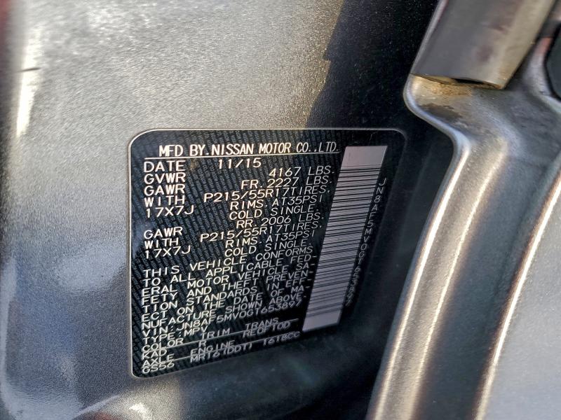 Продаж на аукціоні авто 2016 Nissan Juke, vin: JN8AF5MV0GT653897, номер лоту: 96917625