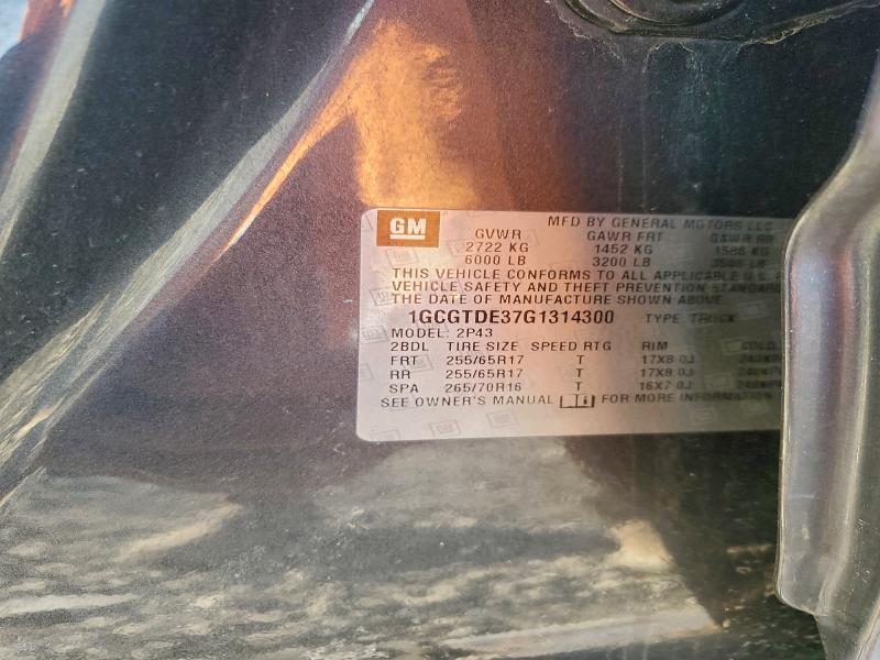 Продаж на аукціоні авто 2016 Chevrolet Colorado Z, vin: 1GCGTDE37G1314300, номер лоту: 96902465