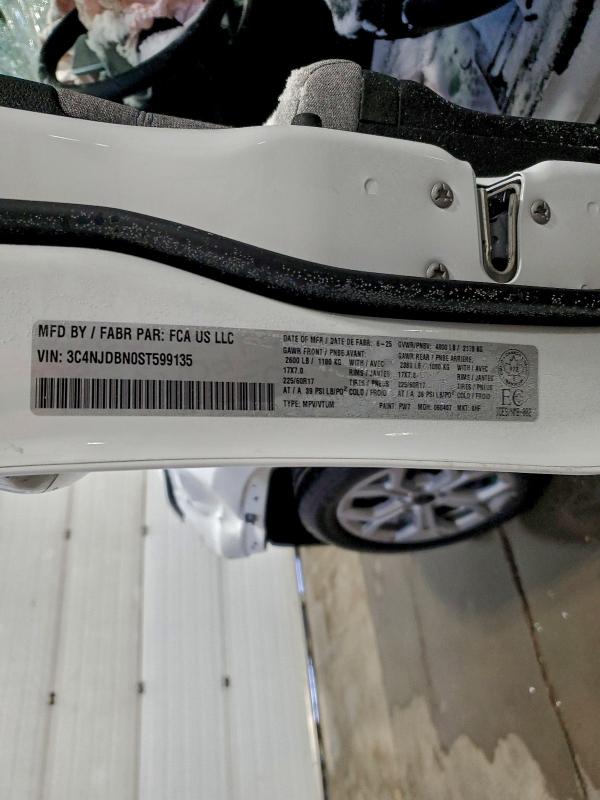 2025 Jeep Compass მანქანა იყიდება აუქციონზე, vin: 3C4NJDBN0ST599135, აუქციონის ნომერი: 97291105