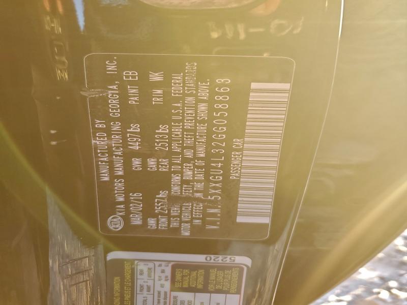 96057725 :رقم المزاد ، 5XXGU4L32GG058863 vin ، 2016 Kia Optima Ex مزاد بيع