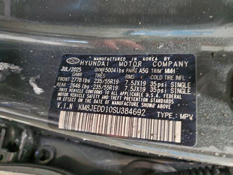 94906205 :رقم المزاد ، KM8JEDD10SU384692 vin ، 2025 Hyundai Tucson Lim مزاد بيع