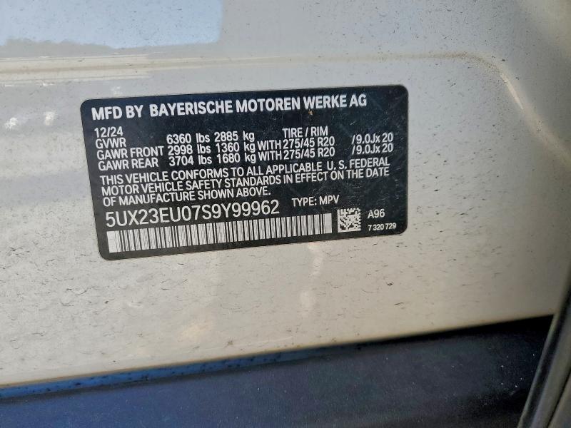 Продаж на аукціоні авто 2025 Bmw X5 Xdrive4, vin: 5UX23EU07S9Y99962, номер лоту: 95403835