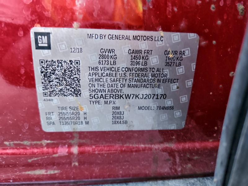Продажа на аукционе авто 2019 Buick Enclave, vin: 5GAERBKW7KJ207170, номер лота: 96629155