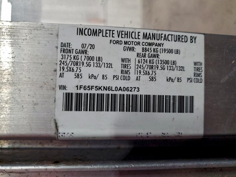 Продаж на аукціоні авто 2020 Ford F59, vin: 1F65F5KN6L0A06273, номер лоту: 95744735