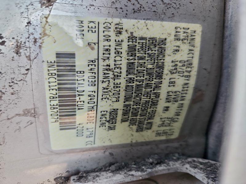 Aukcja sprzedaży 2008 Nissan Versa, vin: 3N1BC11E78L387079, numer aukcji: 94812805