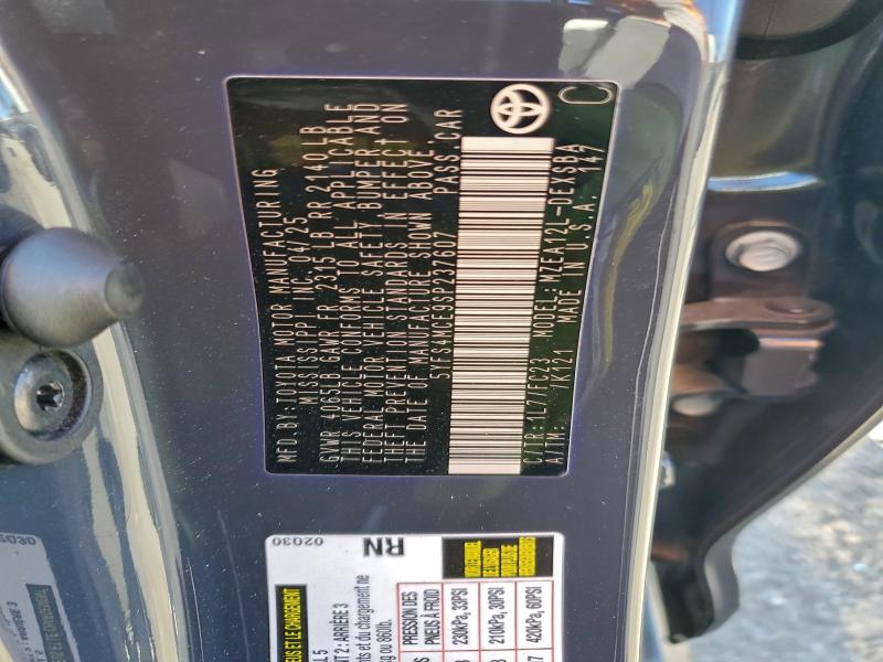 95937915 :رقم المزاد ، 5YFS4MCE9SP237607 vin ، 2025 Toyota Corolla مزاد بيع