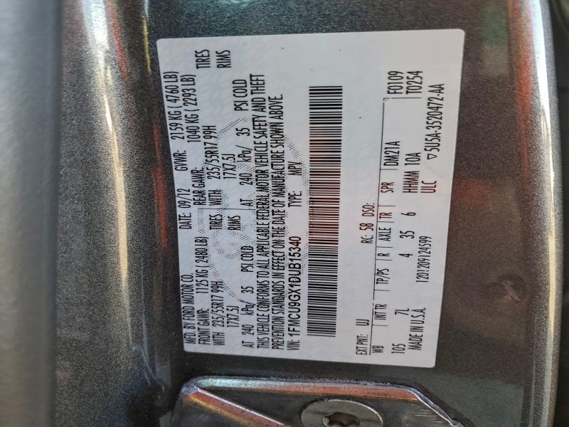 2013 Ford Escape Se მანქანა იყიდება აუქციონზე, vin: 1FMCU9GX1DUB15340, აუქციონის ნომერი: 95509185