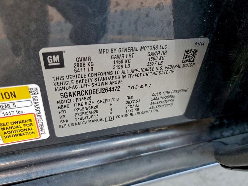 Продаж на аукціоні авто 2014 Buick Enclave, vin: 5GAKRCKD6EJ264472, номер лоту: 96807995