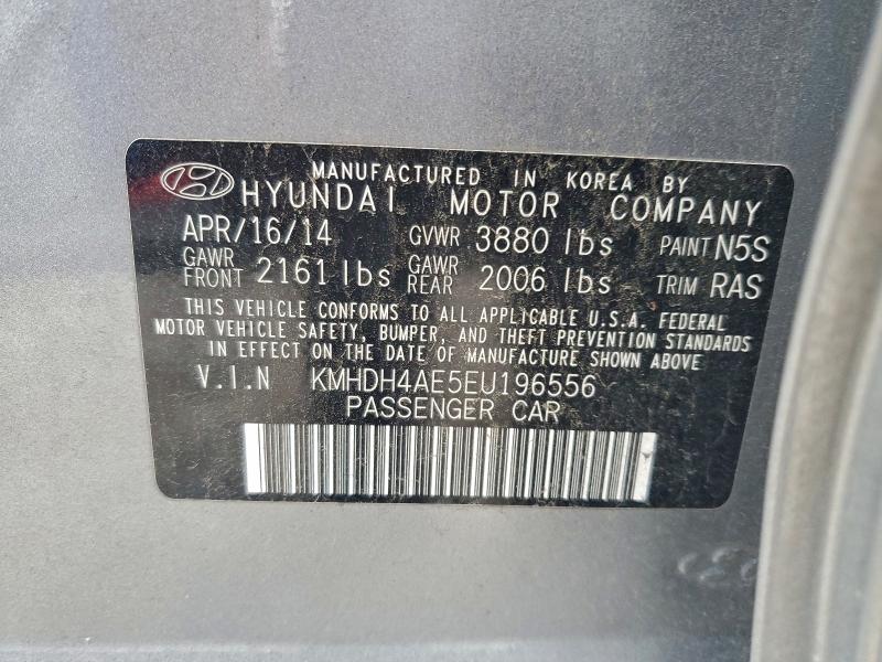 Aukcja sprzedaży 2014 Hyundai Elantra, vin: KMHDH4AE5EU196556, numer aukcji: 94818375
