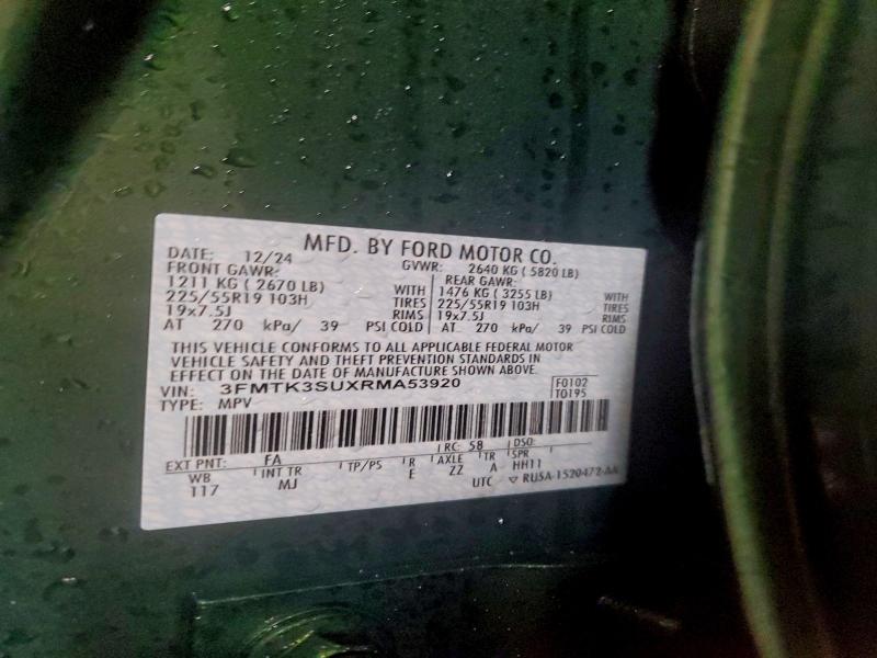 Продаж на аукціоні авто 2024 Ford Mustang Mach-e, vin: 3FMTK3SUXRMA53920, номер лоту: 95995665