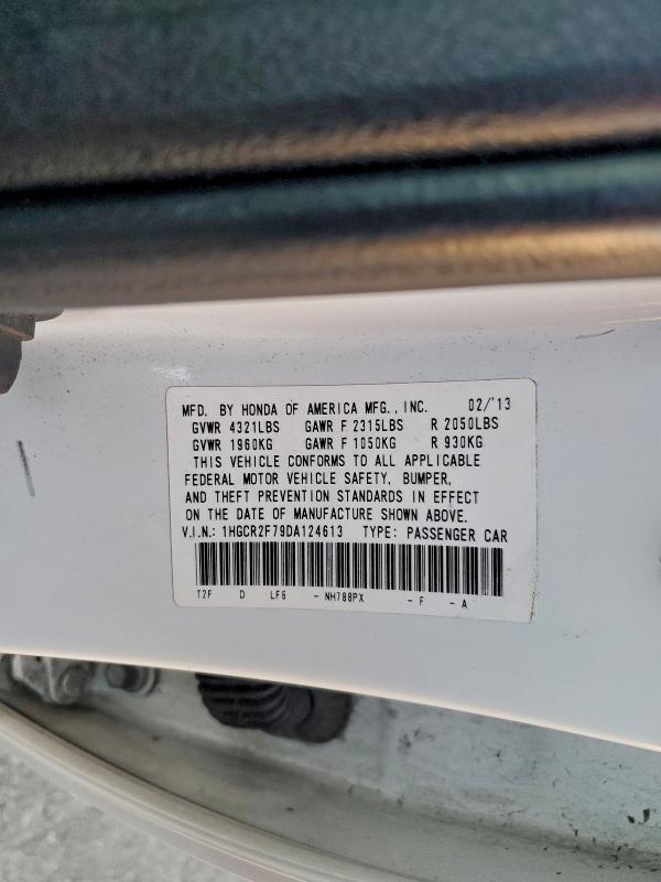 Продажа на аукционе авто 2013 Honda Accord, vin: 1HGCR2F79DA124613, номер лота: 96505085